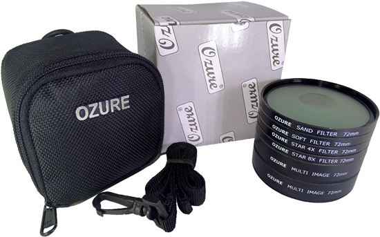Ozure 6 Pcs Filter Kit 72mm Star Effects Filter - Camera Lens (570x570), Png Download