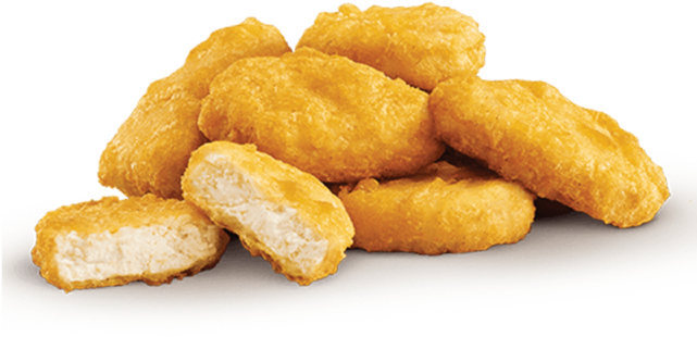 Chicken Nuggets - He Protec He Attac But Most Importantly He Quac (640x640), Png Download