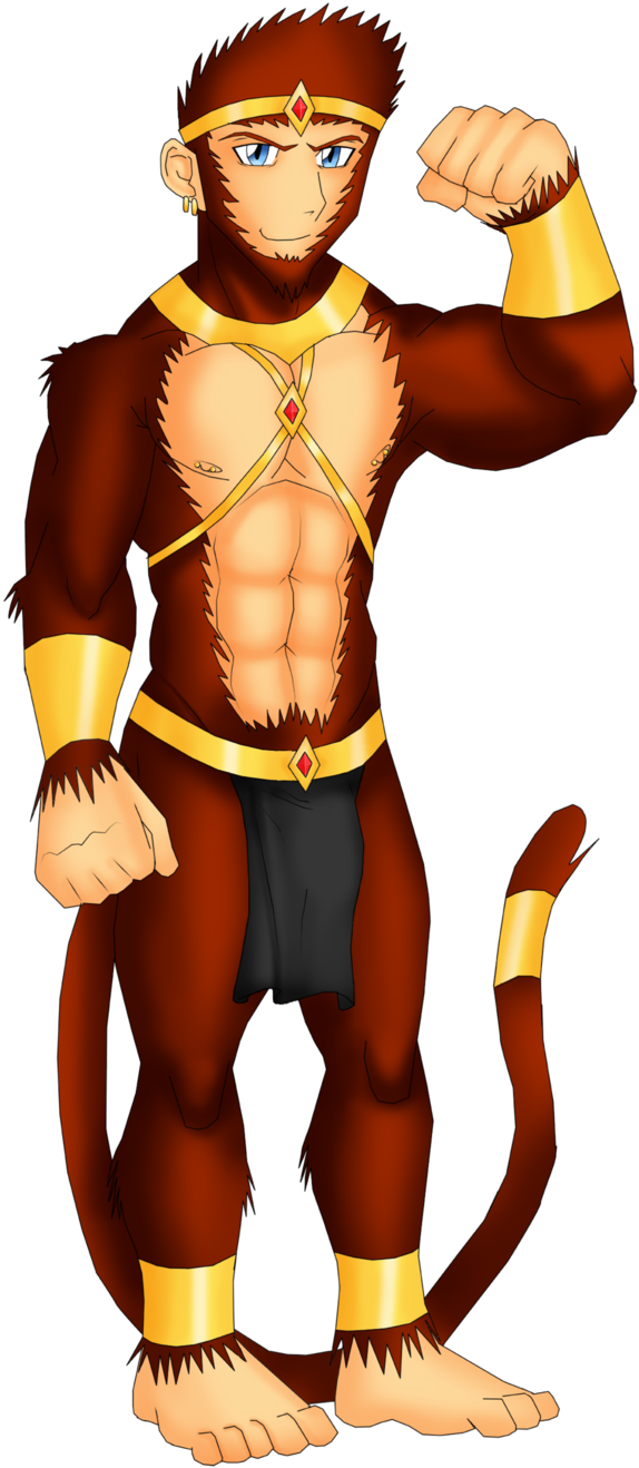 Monkey Deity Concept By Megasonic20-d6gvvbv - Cartoon (600x1330), Png Download