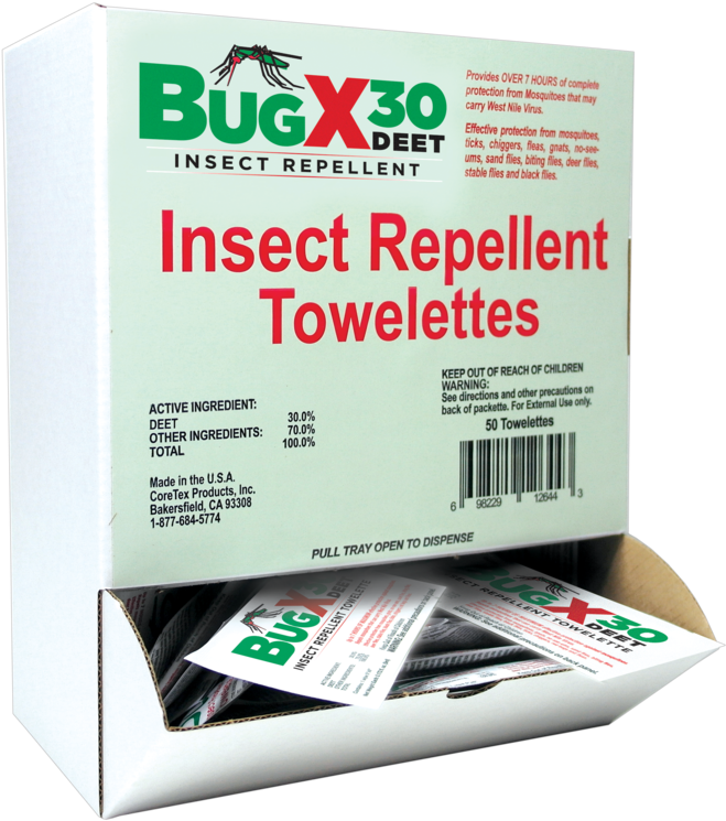 Download Bug X 30 Insect Repellent With Deet Towelettes Bug X Insect Repellent Towelette