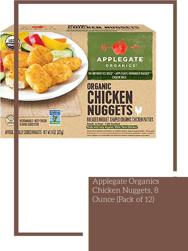 Applegate Organics Chicken Nuggets, 8 Ounce - Applegate Organics Chicken Nuggets, Organic - 8 Oz (735x1100), Png Download