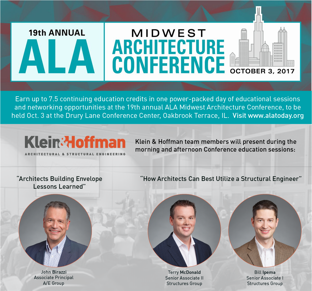 K&h Team Members Present At The 19th Annual Ala Midwest - Poster (1292x1120), Png Download
