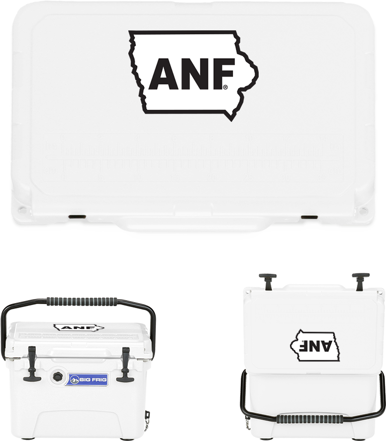 Iowa Hawkeyes Anf State Cooler Big Frig Shop Png Anf - Big Frig Denali 20 Qt Cooler - White (1000x1000), Png Download