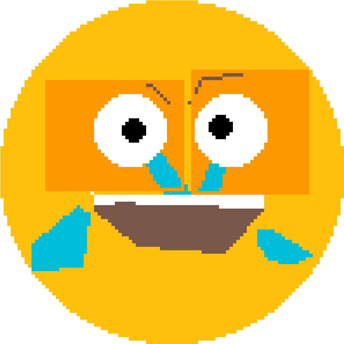 Sad Laughing Emoji - Now Designs Hemstitch Cotton Napkins, Bulk Set (1200x1200), Png Download