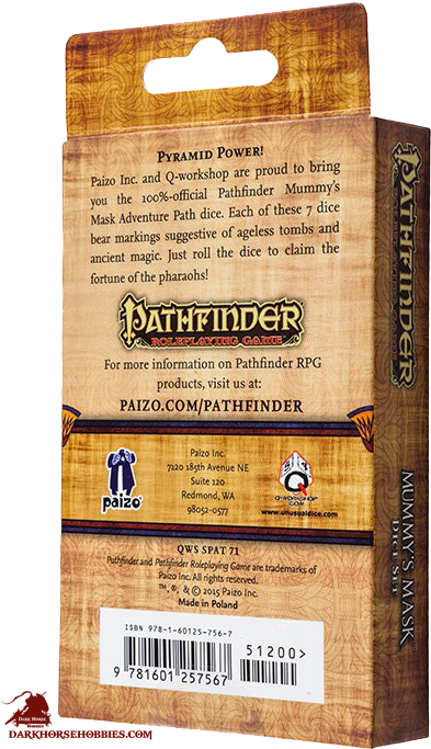 Mummy's Mask Polyhedral Dice Set (700x800), Png Download