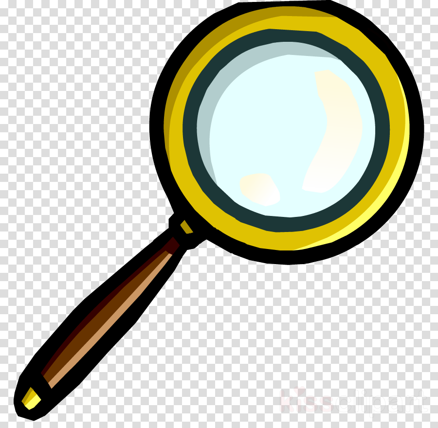 Club Penguin Magnifying Glass Clipart Magnifying Glass - Vinyl Vector No Background (900x880), Png Download