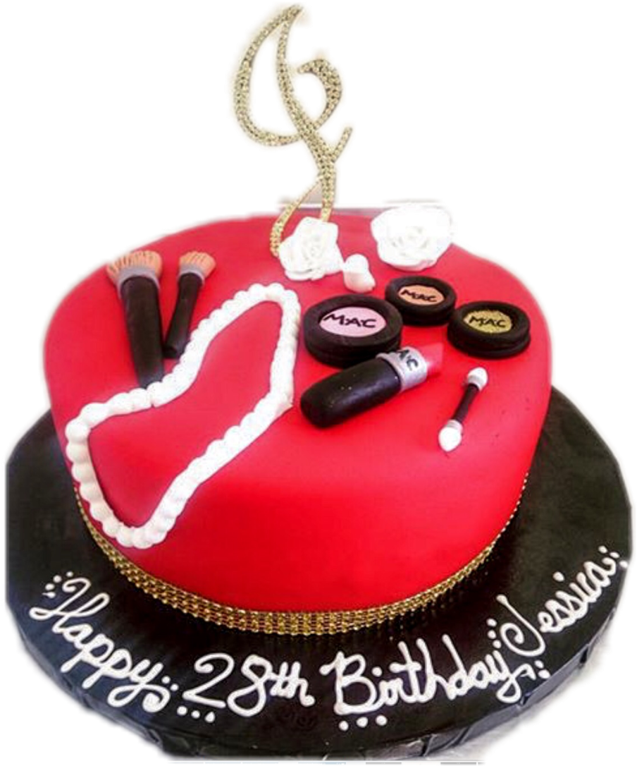 Mac Make-up Cake (1000x1778), Png Download