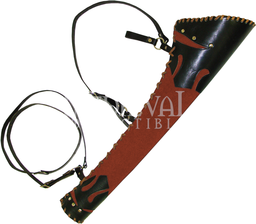 Leather Arrow Quivers - Pfeilköcher - Köcher Ranger Rot / Schwarz (850x850), Png Download