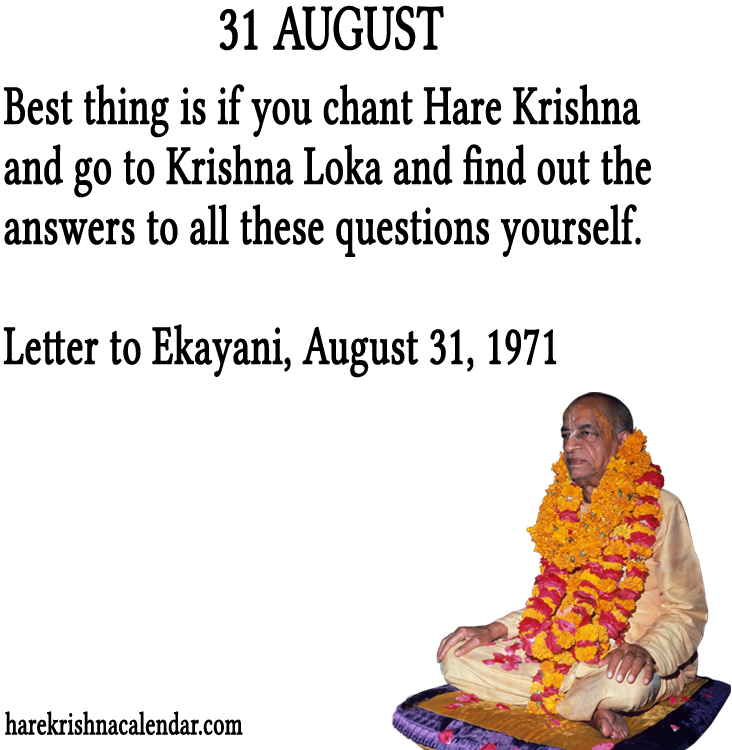 Srila Prabhupada Quotes For Month August31 - See In The World Ghandi (800x800), Png Download