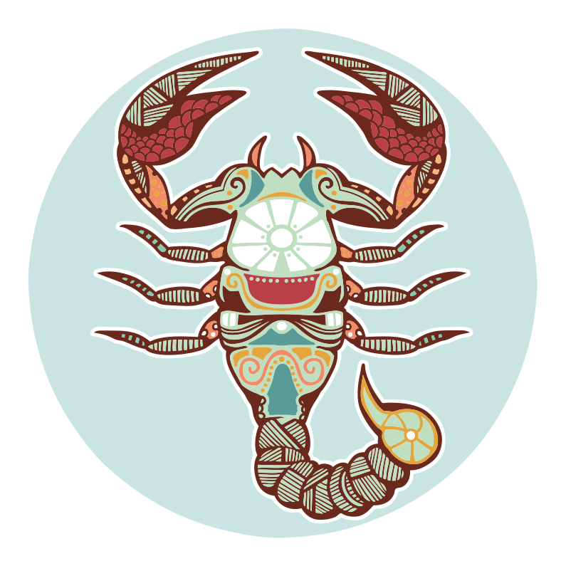 Zoomdetails - Art Print: Krasstin's Zodiac Signs - Scorpio, 30x30in. (795x795), Png Download