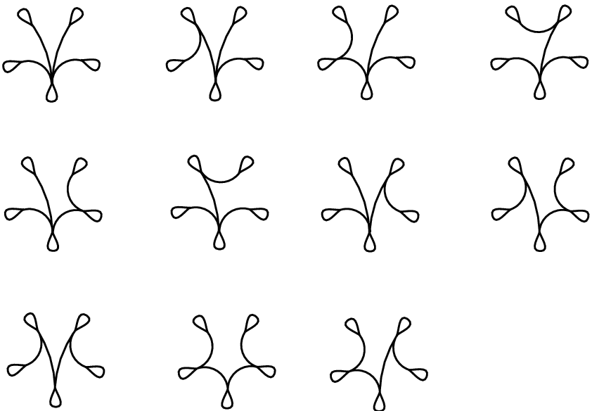 Train Tracks For Pseudo Anosov 5 Braids With A 3 Pronged - Monochrome (842x584), Png Download