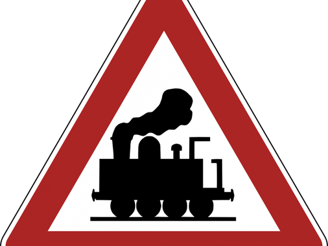 Download Railroad Tracks Clipart Train Station Sign - Level Crossing ...