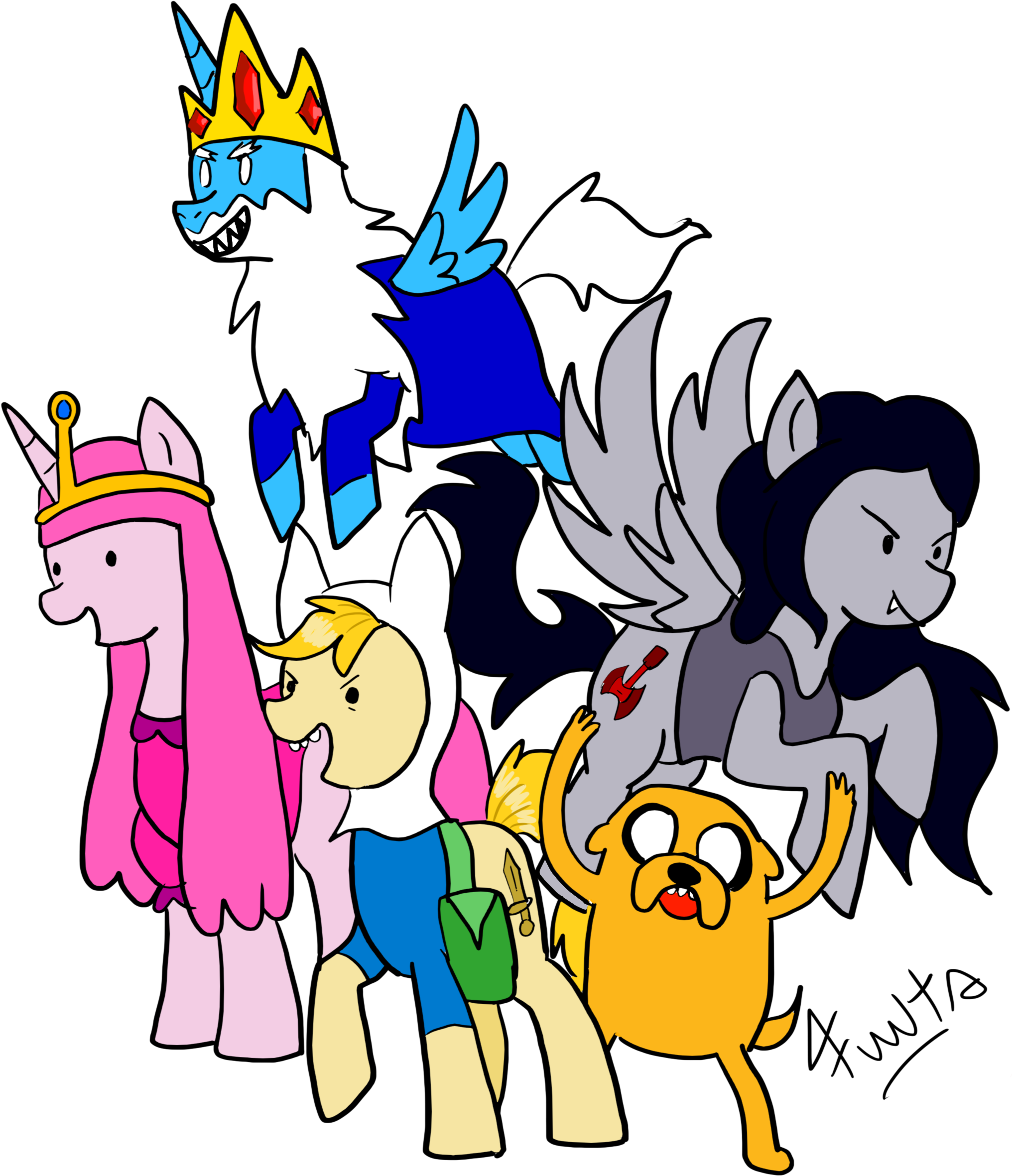 Xro Rainbow Dash Rarity Twilight Sparkle Pinkie Pie - Adventure Time With My Little Poney (2500x2500), Png Download