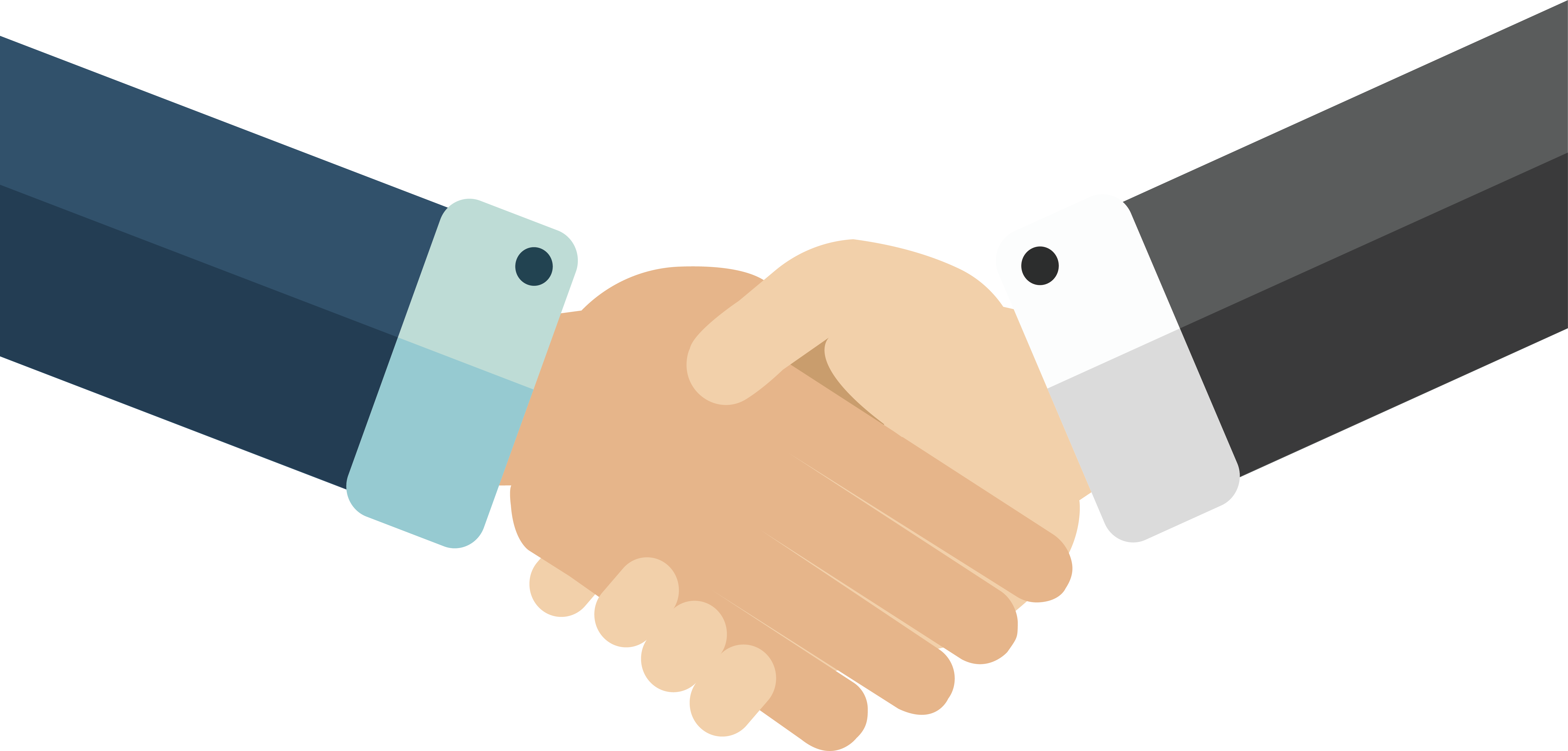 Company Service Cooperation Transprent - Shake Hand Vector Png (6206x2972), Png Download