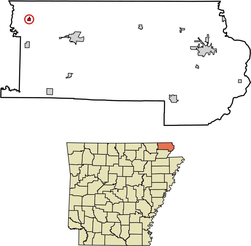 Clay County Arkansas Incorporated And Unincorporated - County Arkansas (1043x1024), Png Download