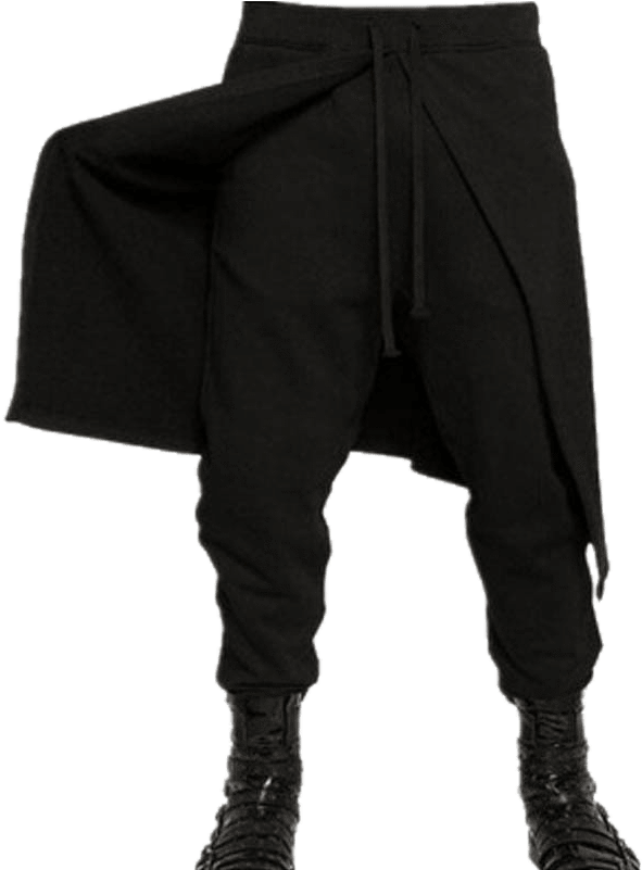 Harem Pants - Blxck - Mens Skirt Pants (749x800), Png Download