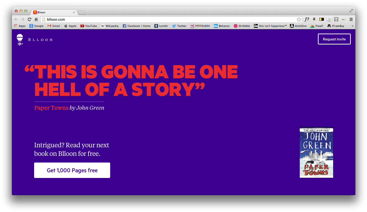 Blloon - Paper Towns (paperback, Re-issue) (1554x906), Png Download