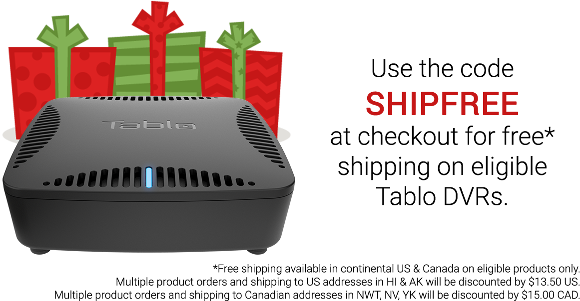 Free Shipping Using Coupon Code Shipfree - Tablo Dvr 2-tuner - Wi-fi - 64 Gb - Black (1200x628), Png Download