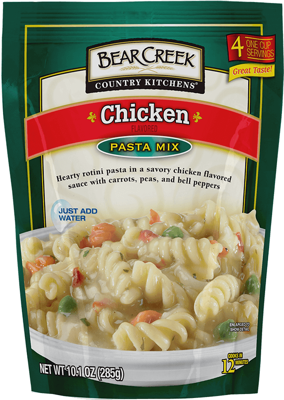 Chicken Pasta Mix - Bear Creek Chicken Vegetable Pasta Mix - 10.1 Oz Pouch (900x900), Png Download