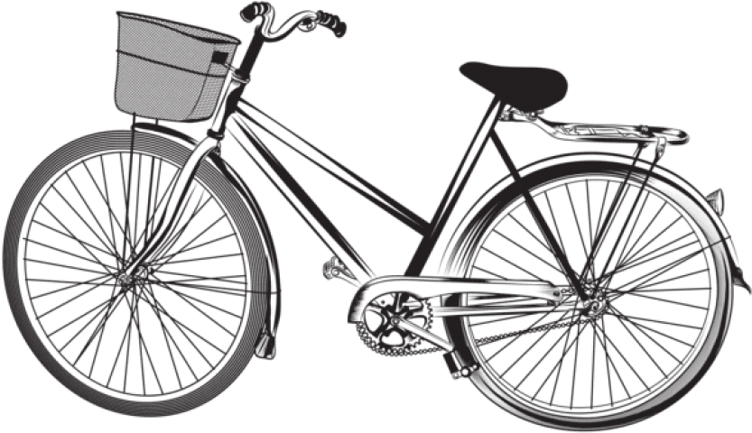 Bicycle Silhouette Png - Hybrid Bicycle (850x484), Png Download