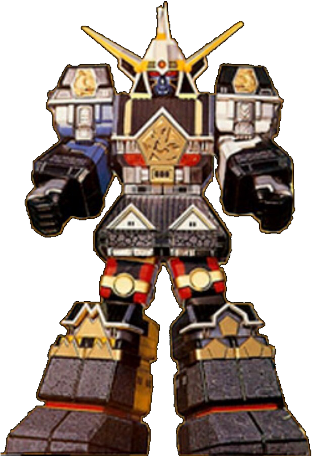 Shogun Megazord & Muteki Shogun - Mighty Morphin Alien Rangers Megazord (638x910), Png Download