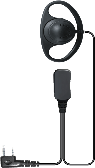 D-hook Earpiece To Suit Kenwood Two Way Radio - Brecom Miniheadset Ytre Vr-500 (700x700), Png Download