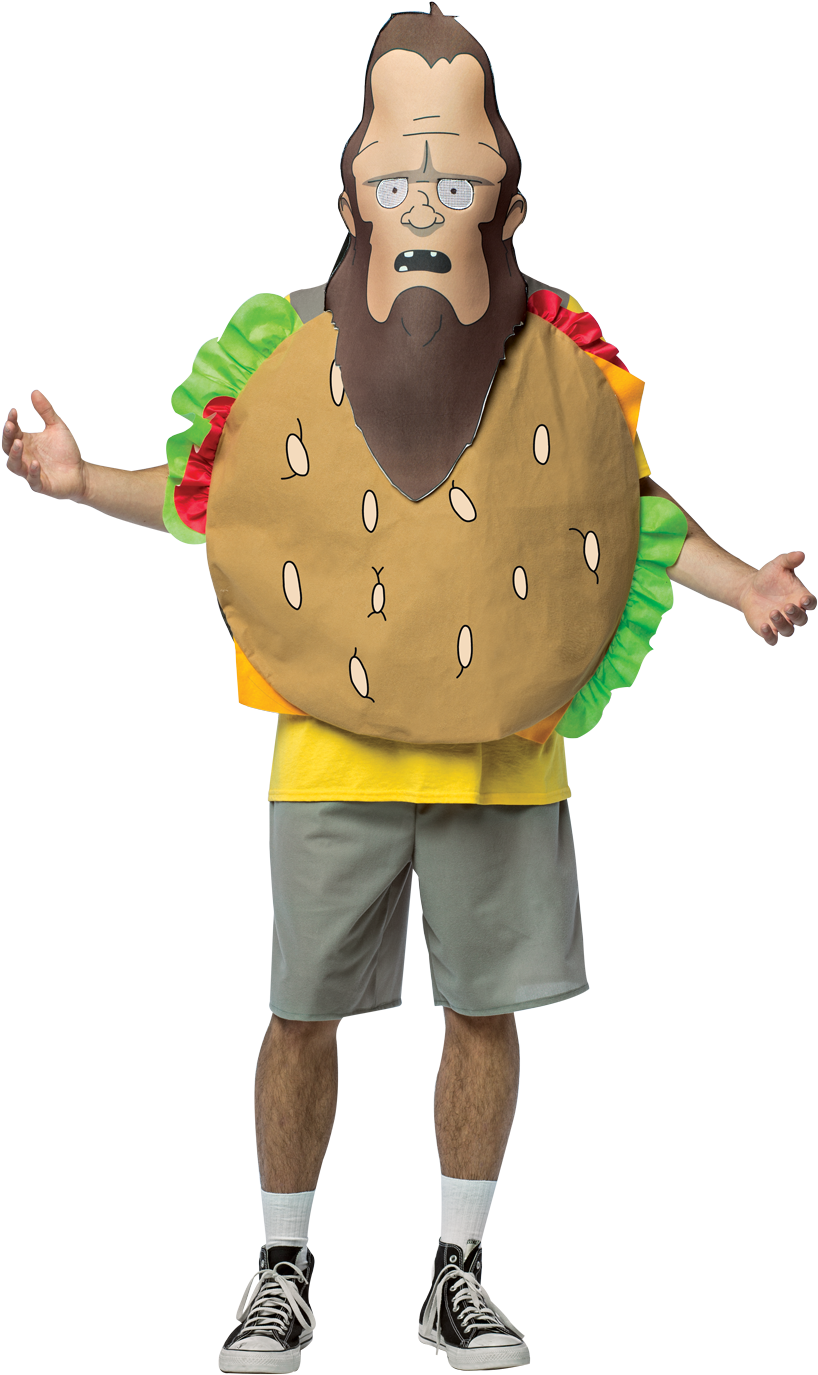 Download Official Licensed Bobs Burgers Beefsquatch Costume Eugene Bob's Burger Costume PNG