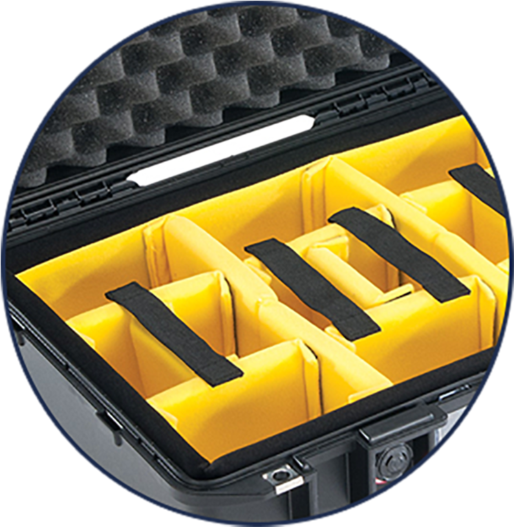 Pelican Air Case With Padded Dividers - Pelican 1557 Air Case (black, Padded Dividers) 015570-0040-110 (800x800), Png Download