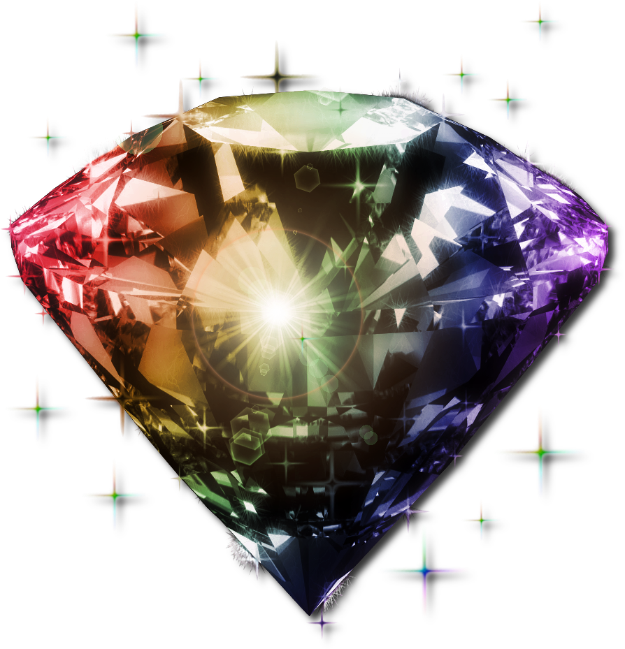 Rainbow Diamond - Desktop Backgrounds Rainbow Diamonds (1014x1041), Png Download