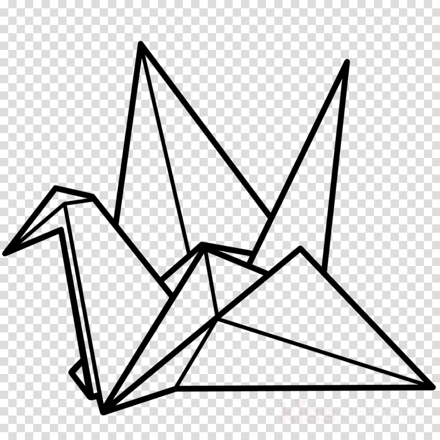 Origami Crane Png Clipart Crane Paper Origami - Paper Crane Clip Art (900x900), Png Download