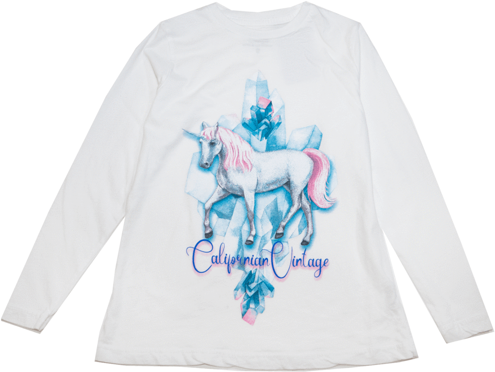 Unicorn Icicles Long Sleeve Henley Tshirt - Long-sleeved T-shirt (1024x1024), Png Download