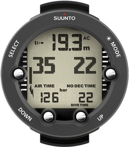 Ss021647000 Suunto Vyper Novo Graphite Front Divetime - Suunto Vyper Novo Dive Computer - Graphite (570x570), Png Download