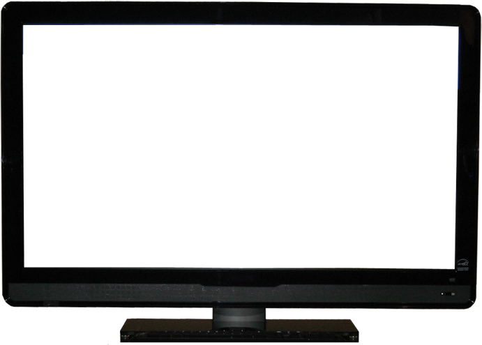 Lcd Tv With Screen - Tv With Blank Screen (691x495), Png Download