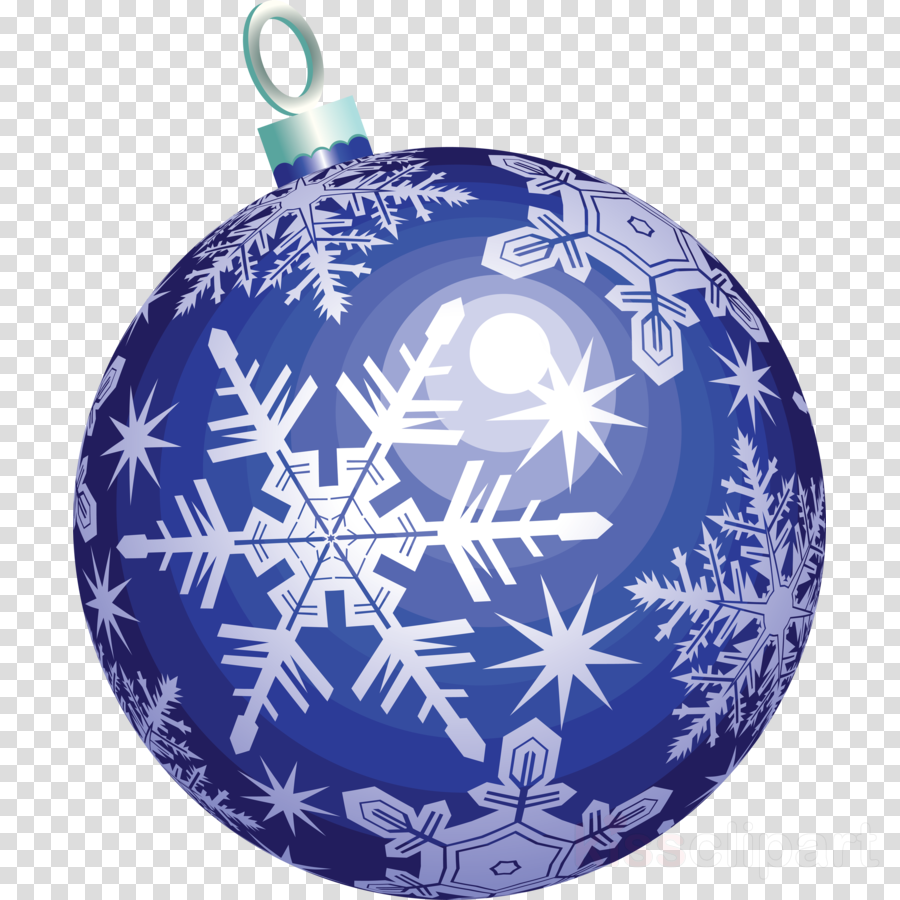 Blue Christmas Ball Png Clipart Christmas Ornament - Transparent Background Christmas Ball Clipart (900x900), Png Download