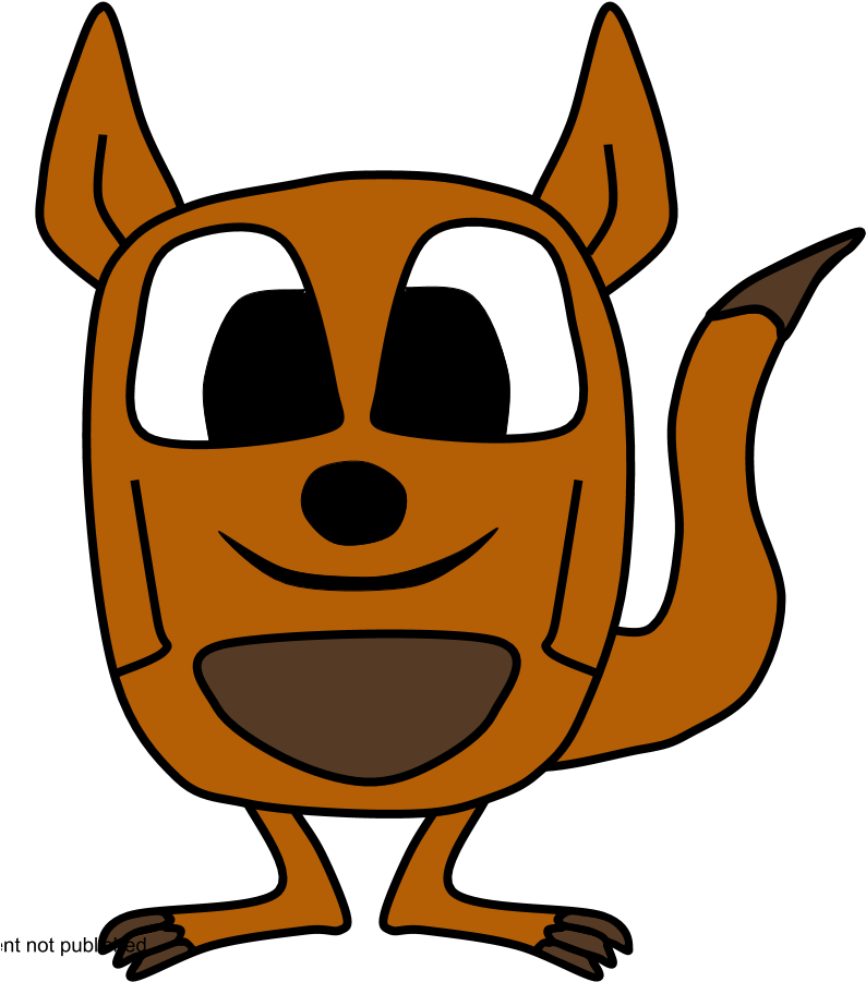 Kangaroo, Big Eyes, Cartoon Animal - Cartoon (816x1056), Png Download