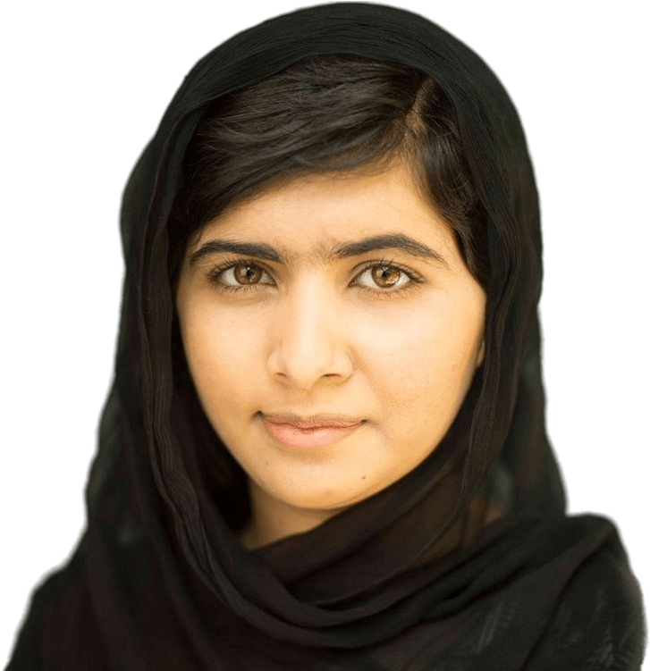 Malala Yousafzai Black Head Scarf - Malala Yousafzai (900x750), Png Download
