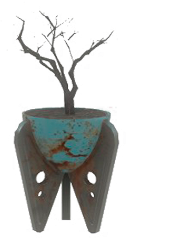 Fo4 Blue Potted Plant4 - Fallout 4 (820x786), Png Download