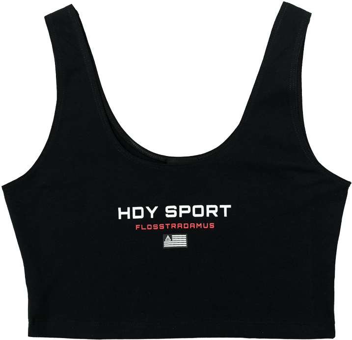 Hdy Sport Cropped Tank Black - Undershirt (1000x1000), Png Download