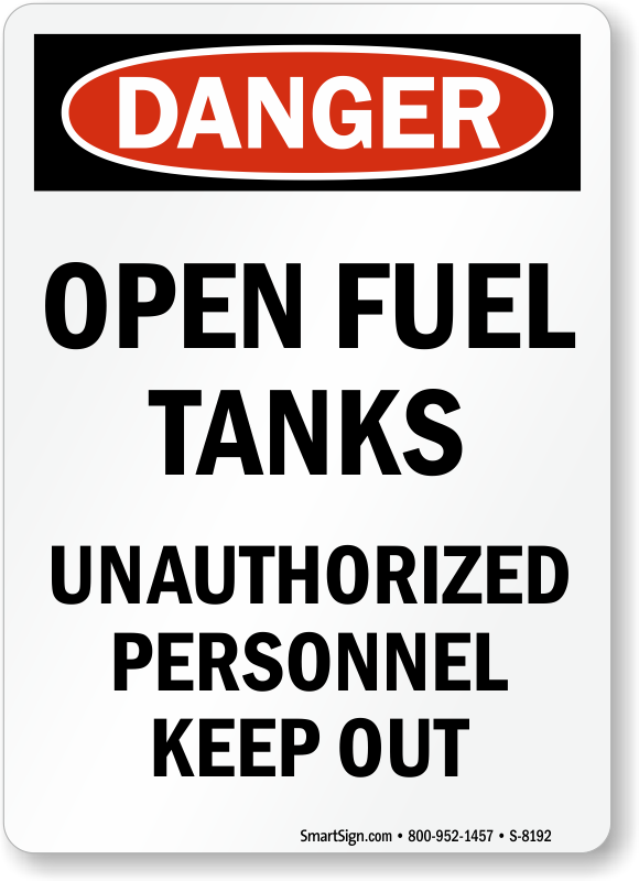 Fishers Fuel Tank - Danger Razor Wire Signs (580x800), Png Download