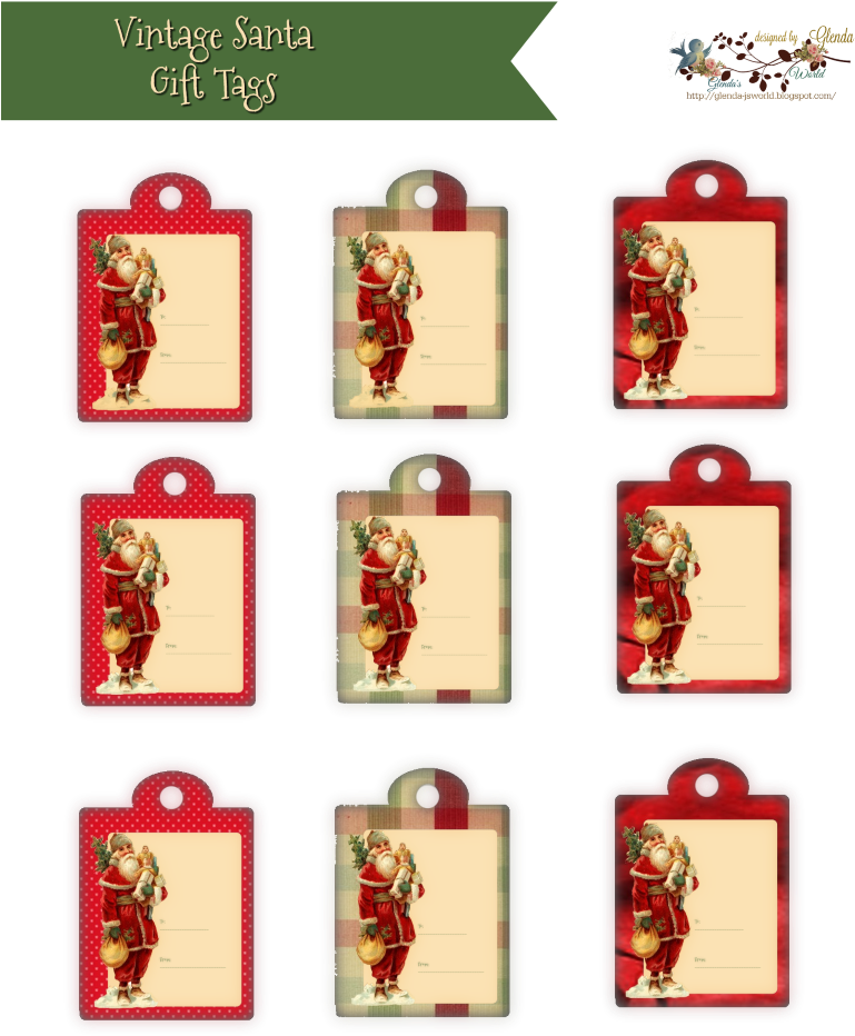 Vintage Santa Tags Glendas World Pp 800×1,037 Pixels - Posterazzi Pere Noel Poster Print By Stephanie Marrott (800x1037), Png Download