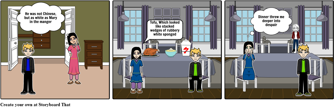 Chinese Girl Attempts To Get At The Guy - Christmas Day (1164x385), Png Download