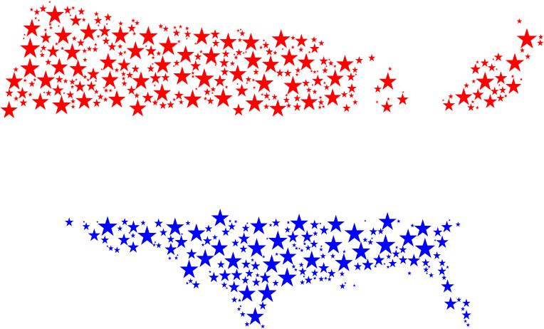 Thumbs Up Germany Clip Art - Red White And Blue Star Clip Art (764x462), Png Download