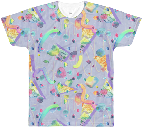 Squiggle Stones Unisex All Over Printed T Shirt • Kirsten - T-shirt (600x600), Png Download