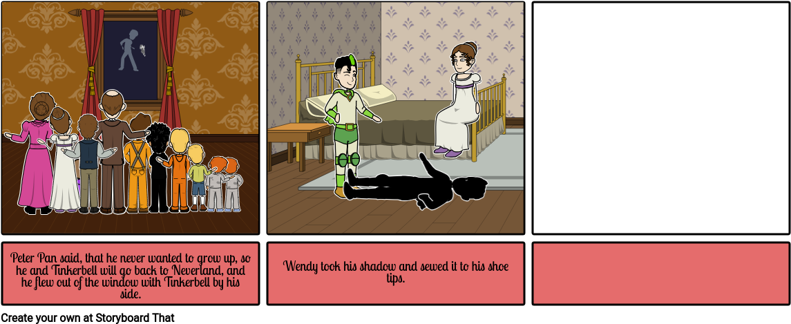 Peter Pan - Storyboard (1165x488), Png Download