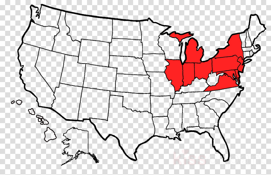 Usa Map Outline Clipart Blank Map U - Aml (900x580), Png Download