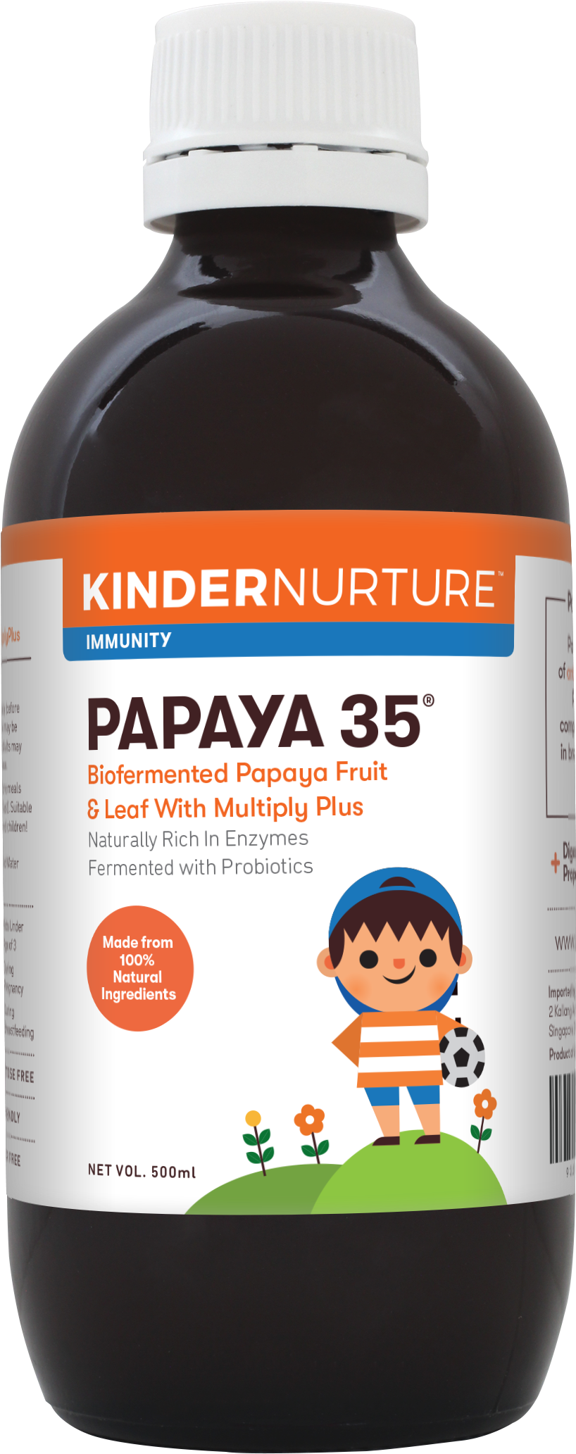 Kindernurture Bio Fermented Papaya 35 Fruit & Leaf, - Nurture Kids (850x2086), Png Download