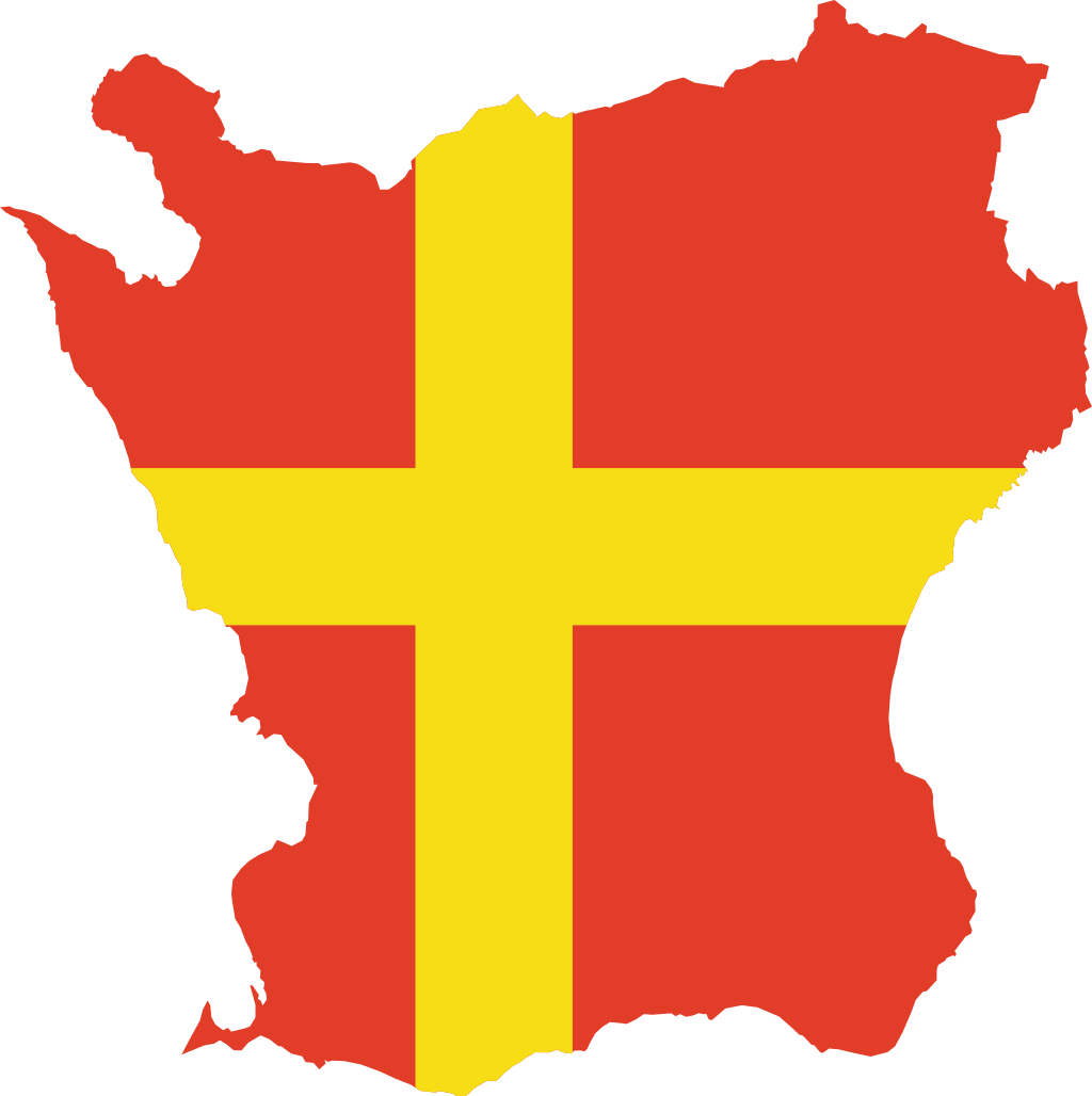 File - Scaniawithflag - Svg - 2000px Flag Of Scania (1024x1028), Png Download