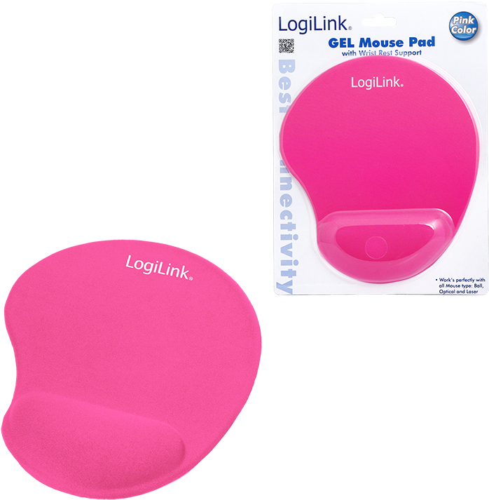 Image (png) - Mouse Pad With Silicone Gel Wrist Rest, Pink Accessories (800x800), Png Download