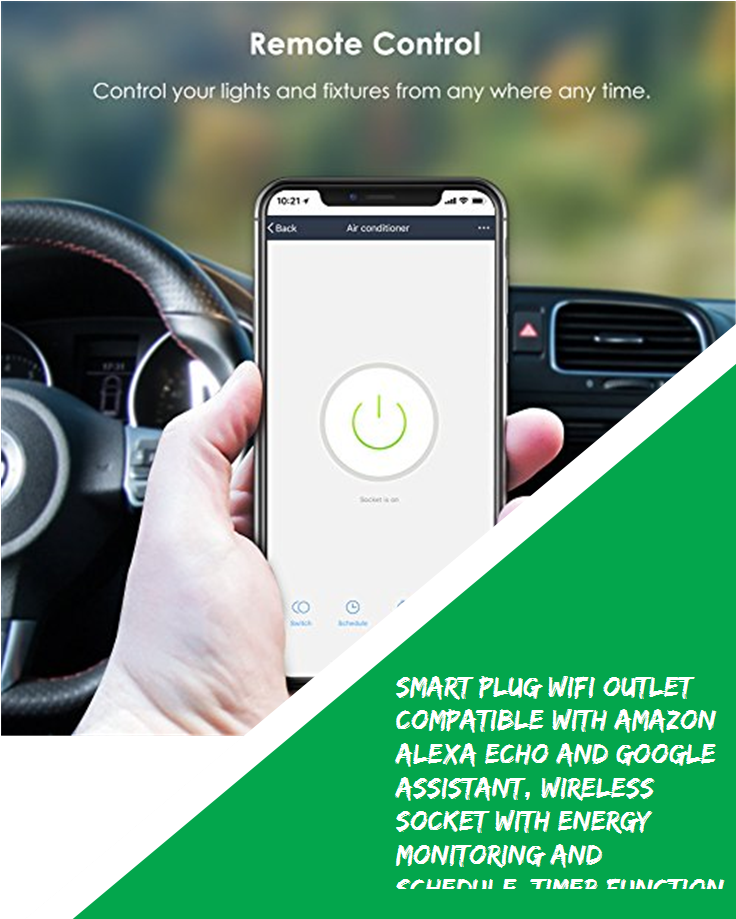 Smart Plug Wifi Outlet Compatible With Amazon Alexa - Amazon Alexa (735x1100), Png Download