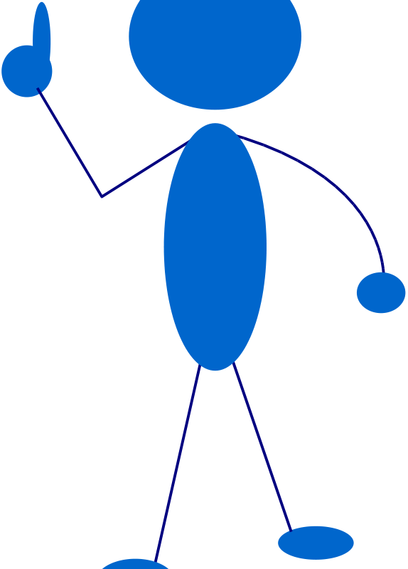 Free Blueman 103 - Stick Man Thinking (574x800), Png Download